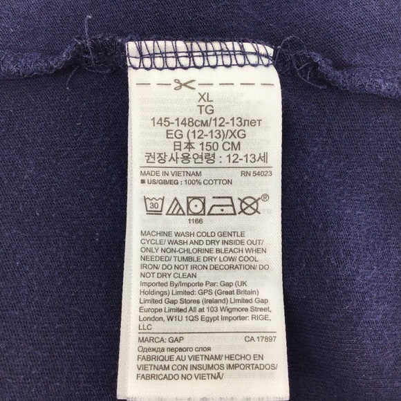 2/$25 GAP Kids Girl's Flippy Maple Leaf Navy Tee, XL - Picture 12 of 14